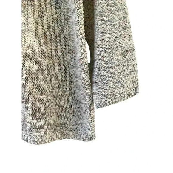 J. Jill Women's Linen Blend Knitted Sweater Size Medium Ribbed Details Cream - Picture 7 of 7